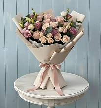 Букет цветов из:  Розы и Лизиантусы в Никоновское