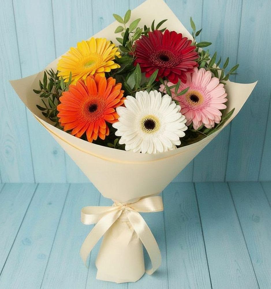 Букет цветов из: Герберы в Никоновское