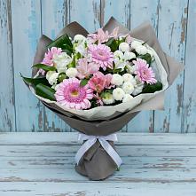 Букет цветов из:  Герберы, Альстромерии и Хризантемы в Никоновское