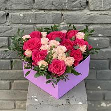 Цветочная композиция из Розы в коробке в Никоновское