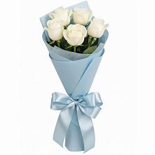 Букет 5 Белых роз Проуд в Никоновское