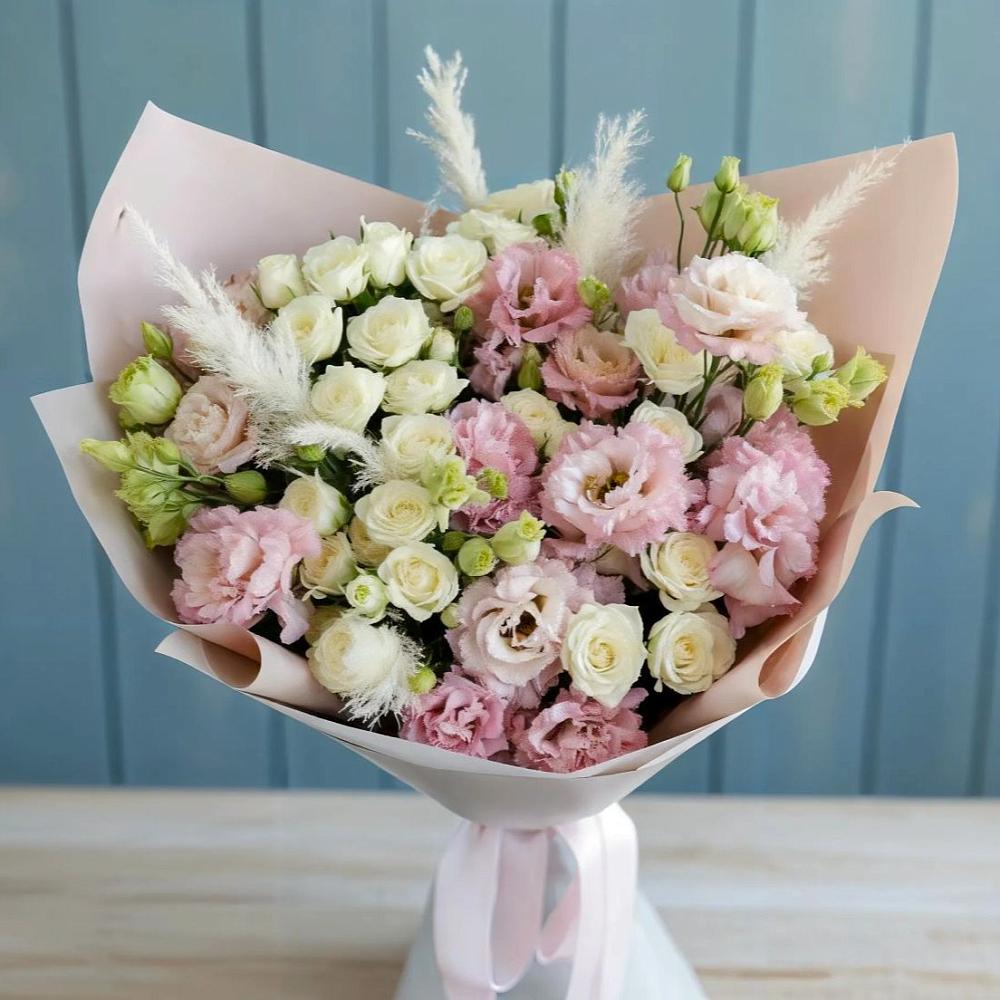 Букет цветов из: Альстромерии и Розы в Никоновское