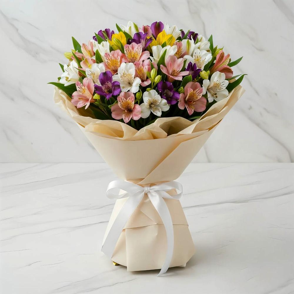 Букет цветов из: Альстромерии в Никоновское