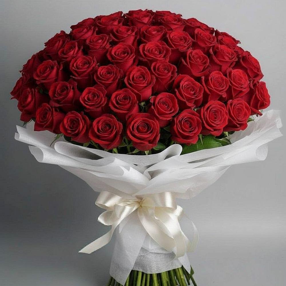 Букет 101 Красная роза Блэк Мэджик в Никоновское