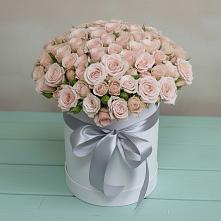 Цветочная композиция из Розы в шляпной коробке в Никоновское