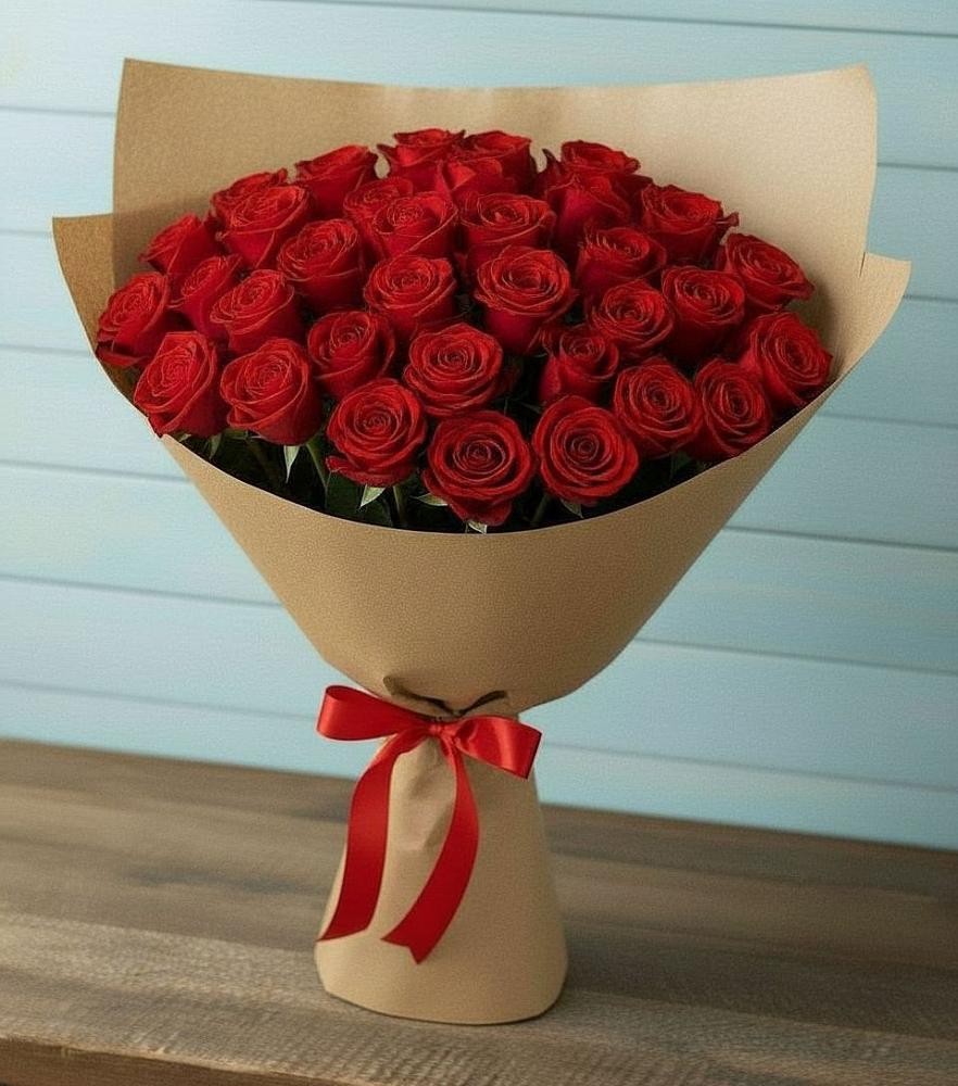 Букет Красные розы Милано в Никоновское
