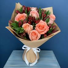 Букет цветов из:  Розы и Альстромерии в Никоновское