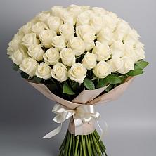 Букет 101 беля роза Белоснежка в Никоновское