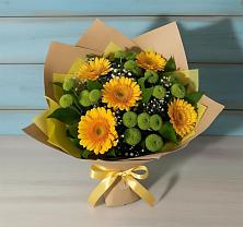 Букет цветов из:  Герберы и Хризантемы в Никоновское