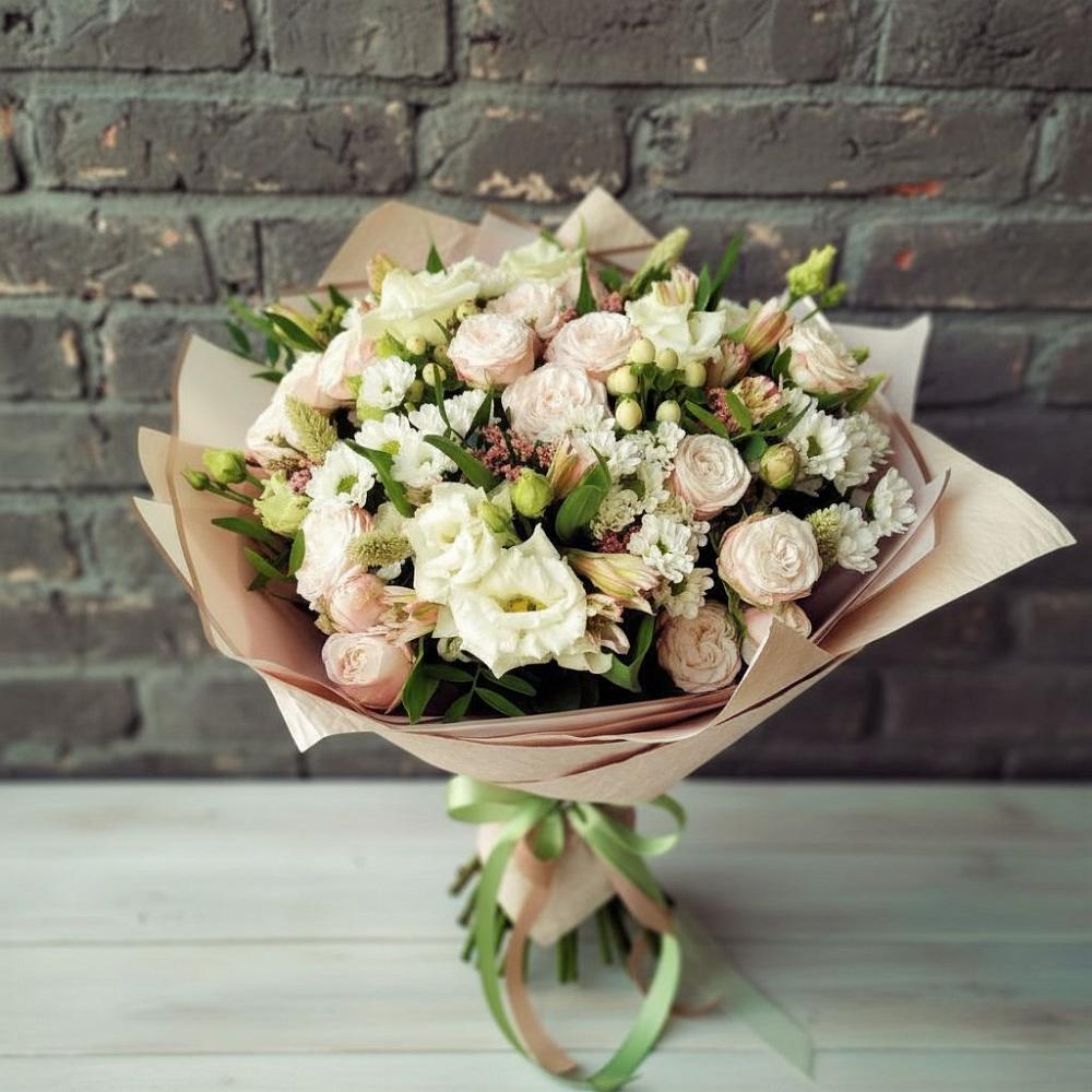 Букет цветов из: Альстромерии, Розы и Хризантемы в Никоновское