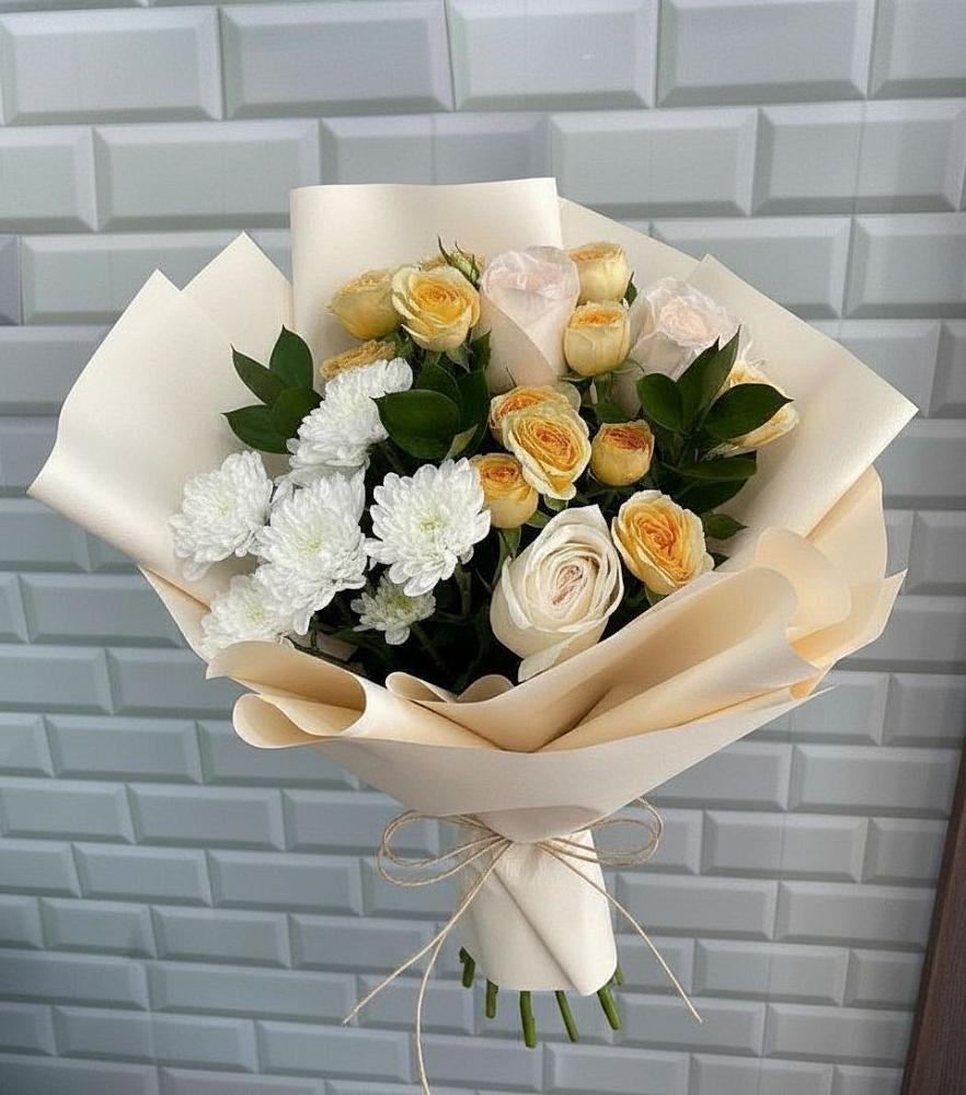 Букет цветов из: Розы и Хризантемы в Никоновское