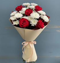 Букет цветов из:  Розы и Хризантемы в Никоновское