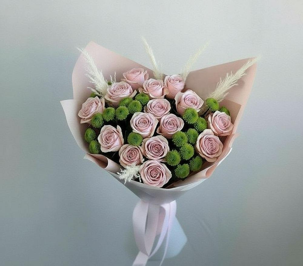 Букет цветов из: Розы и Хризантемы в Никоновское