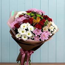 Букет цветов из:  Розы, Хризантемы и Альстромерии в Никоновское
