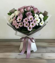 Букет цветов из:  Хризантемы и Розы в Никоновское