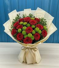 Букет цветов из:  Розы и Хризантемы в Никоновское