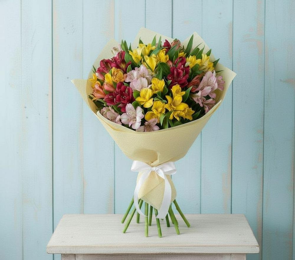 Букет цветов из: Альстромерии в Никоновское