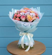 Букет цветов из:  Хризантемы и Розы в Никоновское
