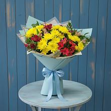 Букет цветов из:  Альстромерии и Хризантемы в Никоновское