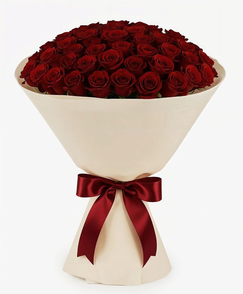 Букет 101 Бордовая роза Блэк Бакарра в Никоновское