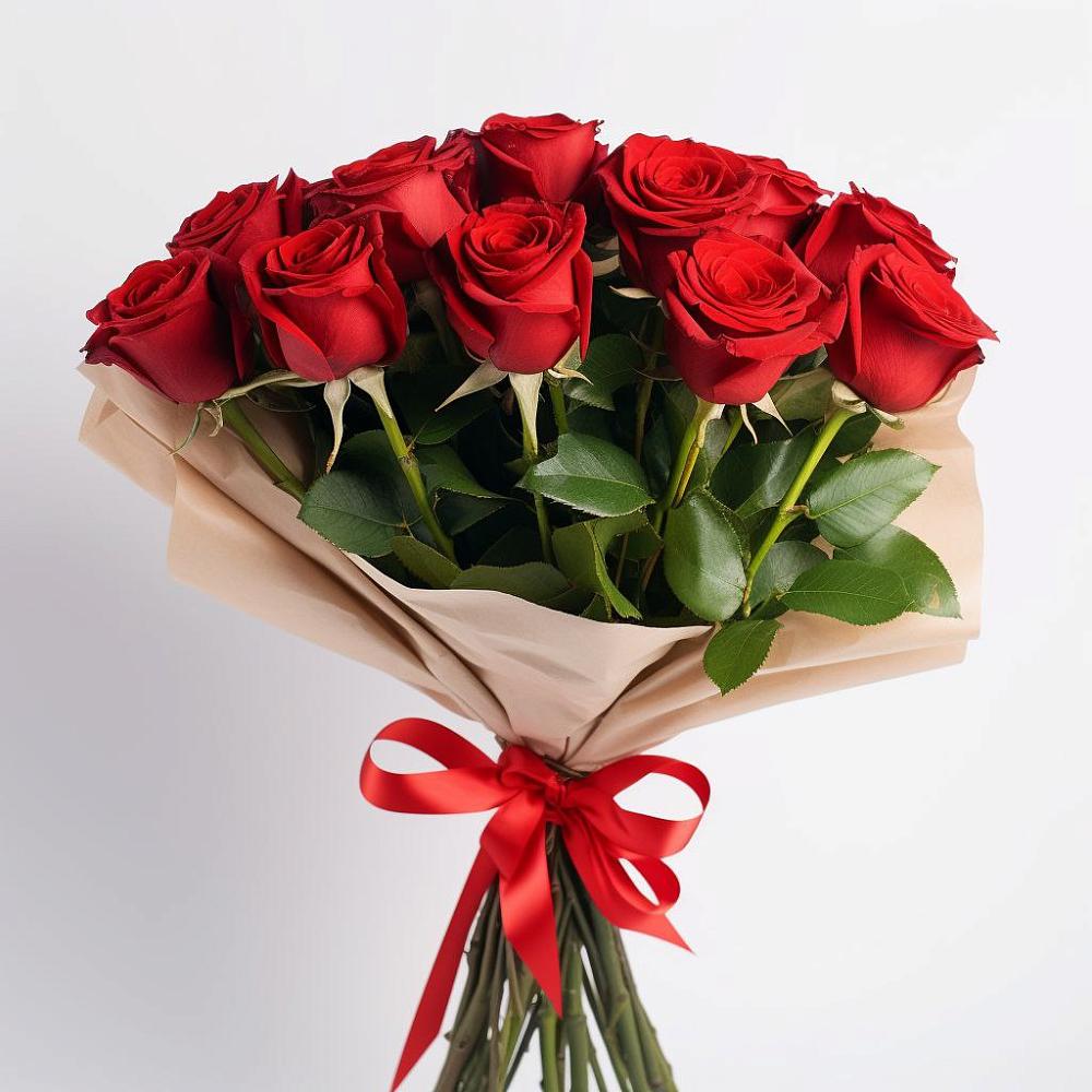 Букет 11 Красных роз Эдлесс Лав в Никоновское