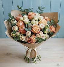 Букет цветов из:  Альстромерии и Розы в Никоновское
